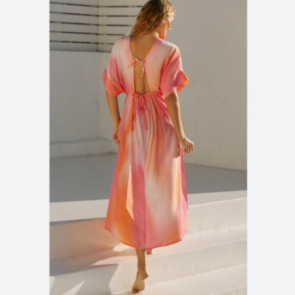 Brand New Malai Printed Cover-Up Midi Dress - Picture 3 of 7